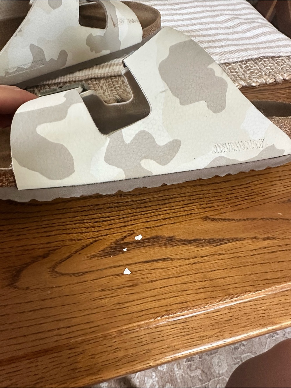 Birkenstock Beige Camo Double-Buckle Sandals - Picture 5 of 11